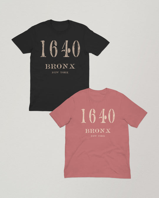 1640 Bronx t-shirts in black and mauve