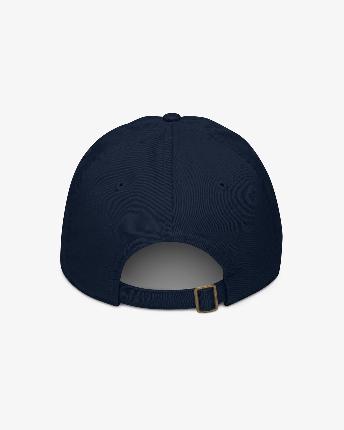 Captain embroidered wordmark cap, pacific blue, back view showing adjustable strap closure