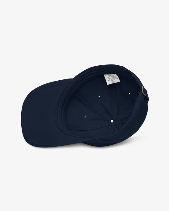 Captain cap interior lining and stitching detail