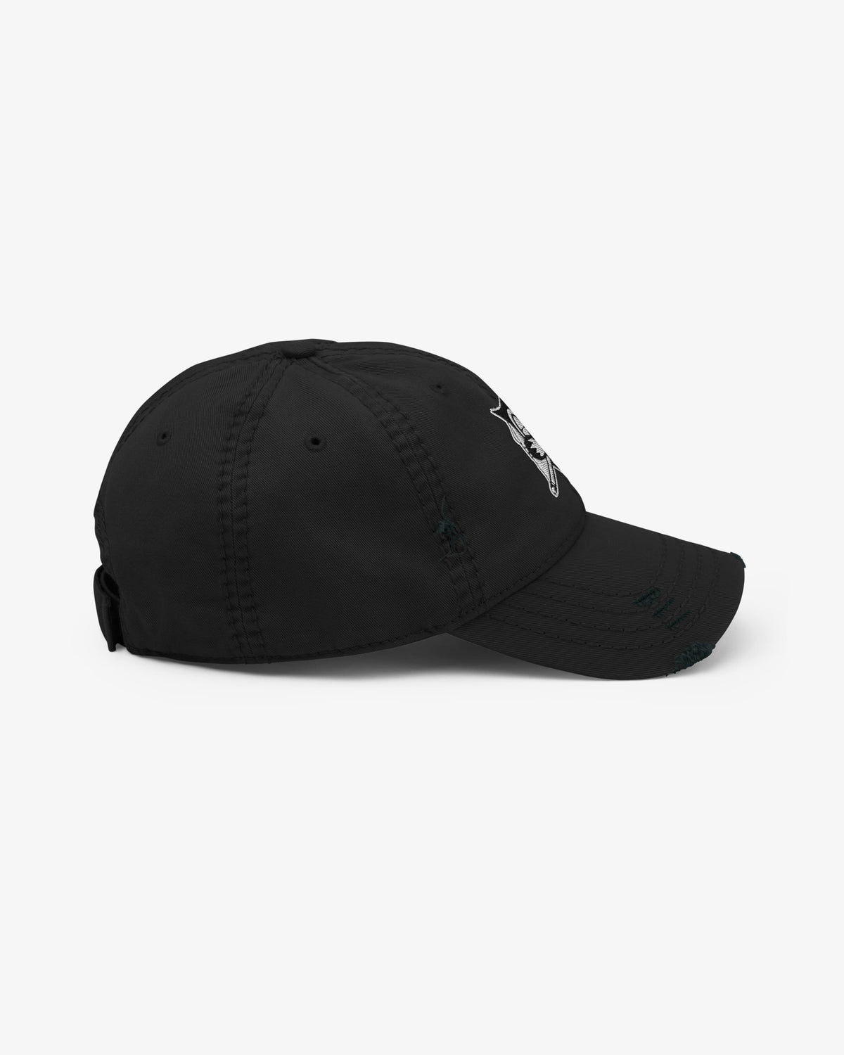 Black Smokey dad hat, right side view