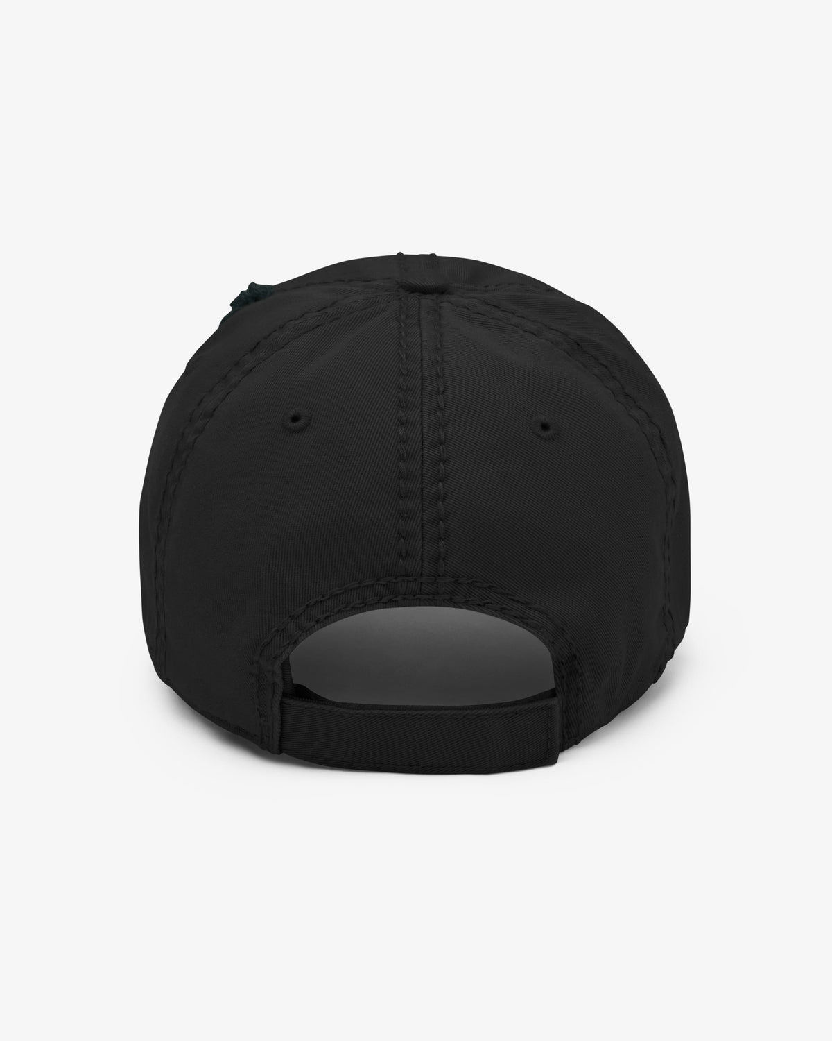 Black Smokey dad hat, back view showing adjustable strap