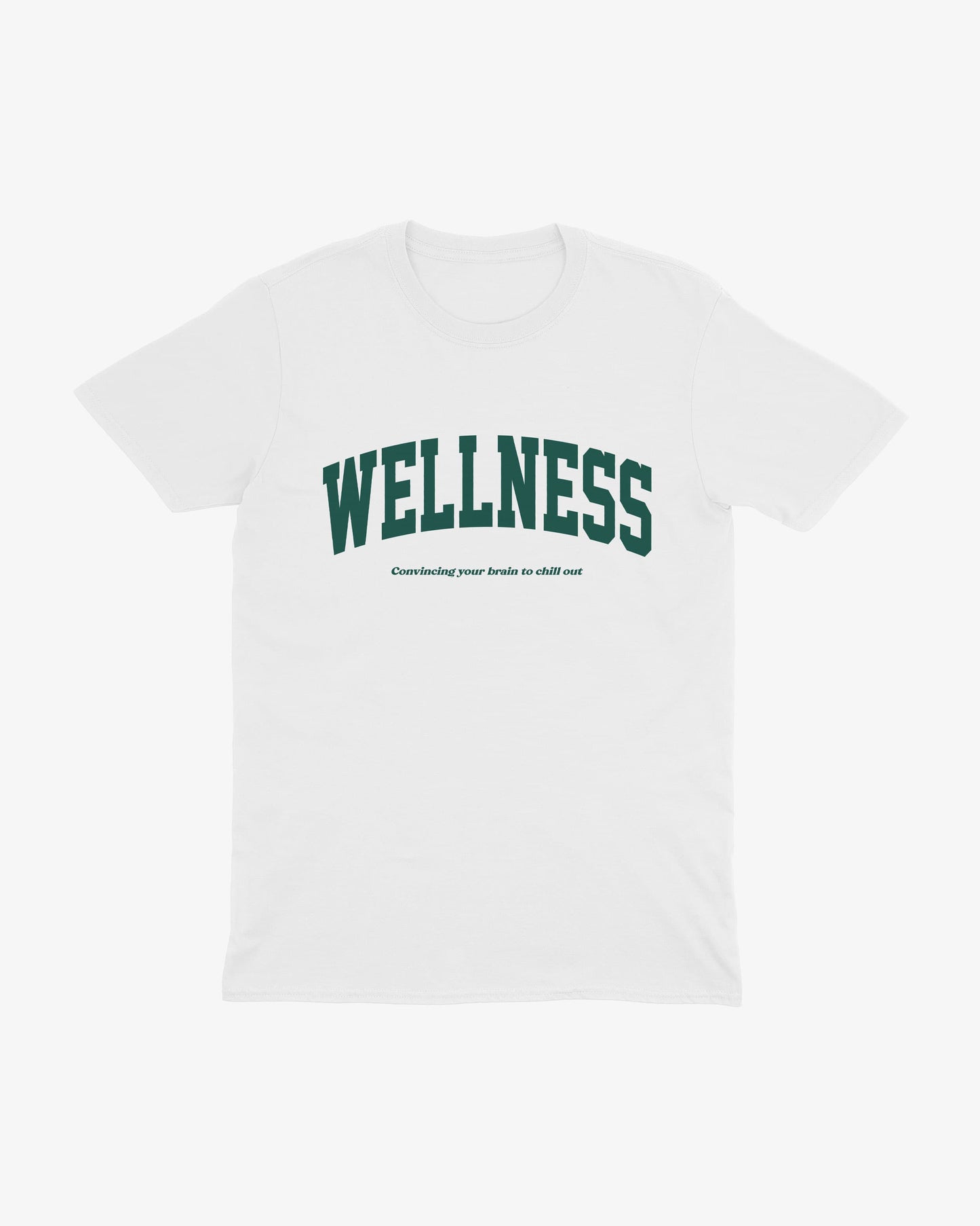 Wellness graphic t-shirt in white – retro wellness club style in soft 100% cotton – by Wearrs